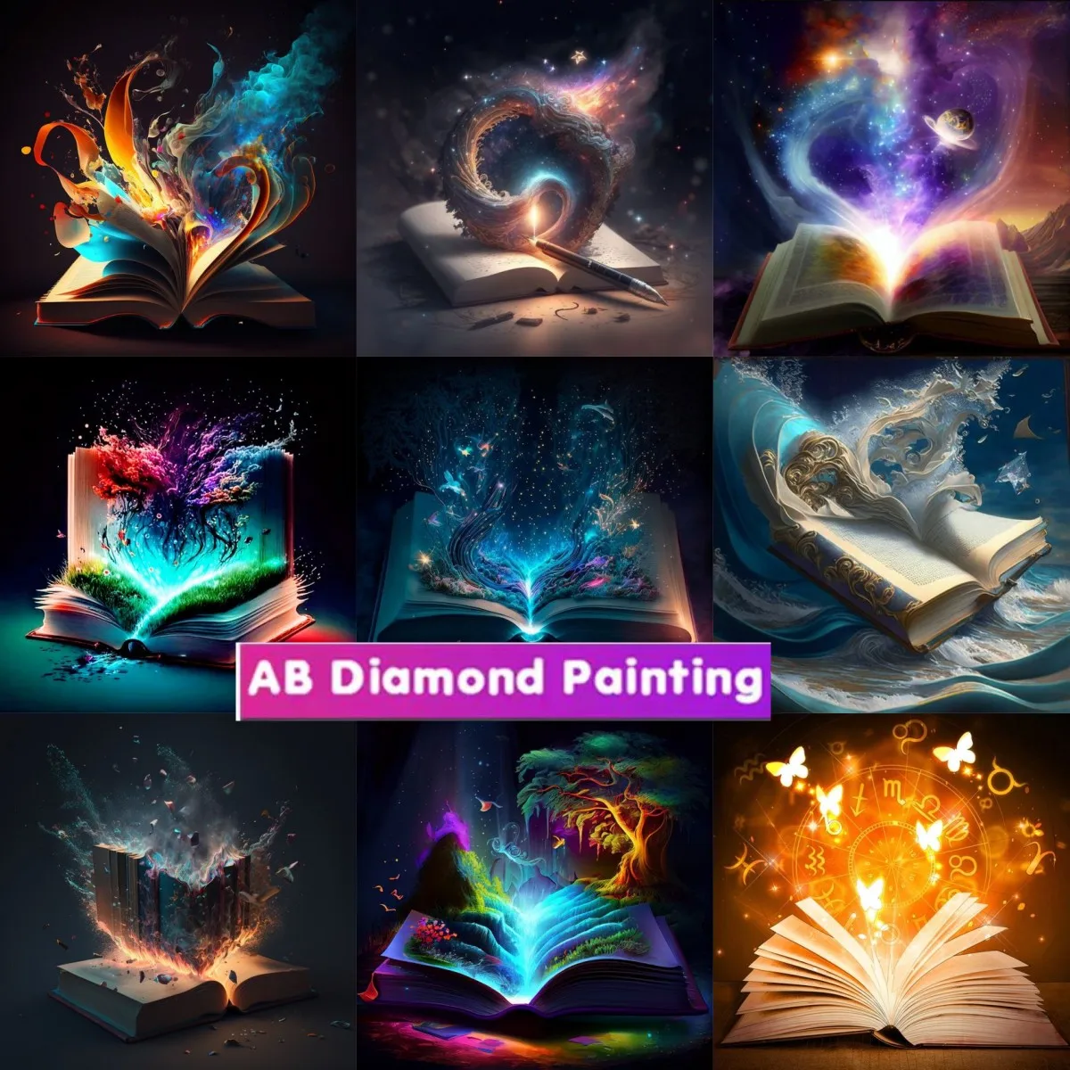 5D DIY Diamond Painting Kit Dream Book Cross Stitch Embroidery Full rhinestone Mosaic home decor