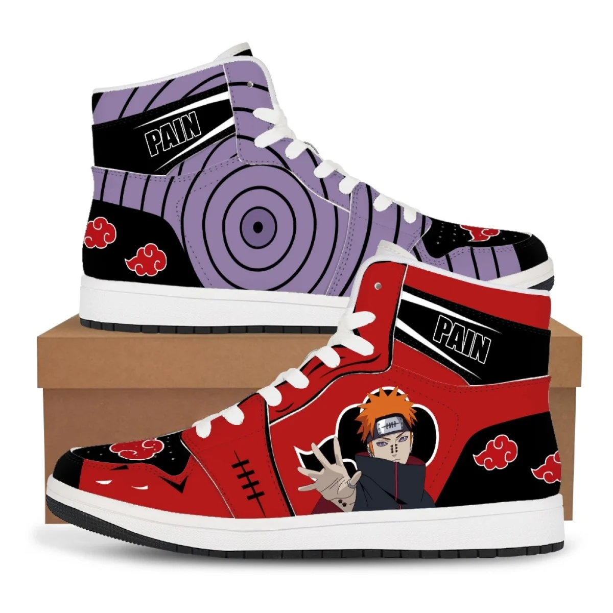 

Cosplay Gift Naruto Sneakers Casual Shoes Hatake Kakashi Basketball Shoes Printing Uchiha Sasuke Oversize Flat Shoes Birthday