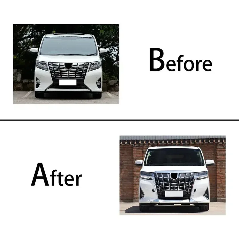 

Лучший комплект высокого качества для 30AGH Alphard 2015 2016 2017, обновление 2018 SA OEM, корпус переднего бампера с тремя очками