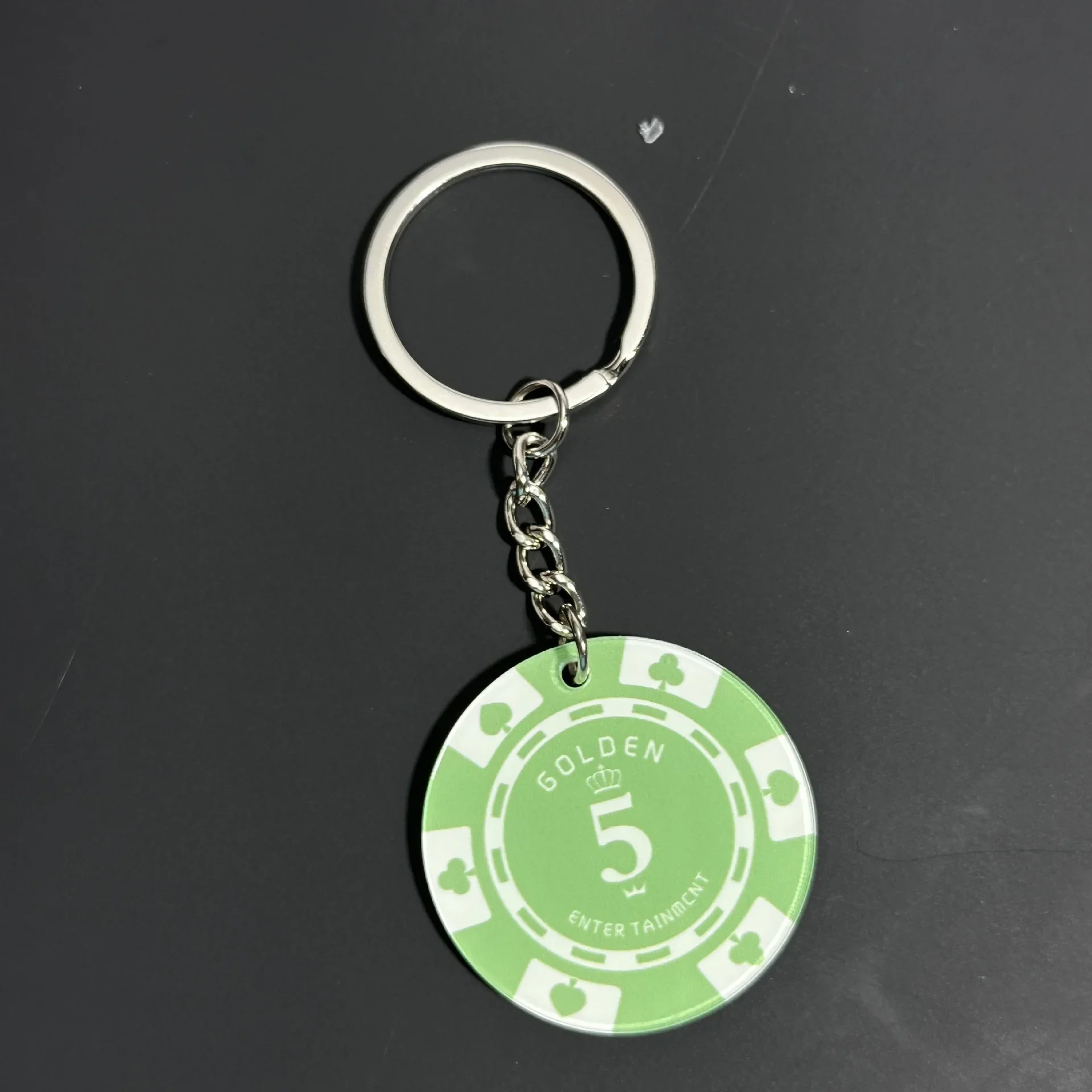 acrylic poker chip keychain for men key ring car key chain Las Vegas keychain key holder portachiavi chaveiro llaveros bag charm
