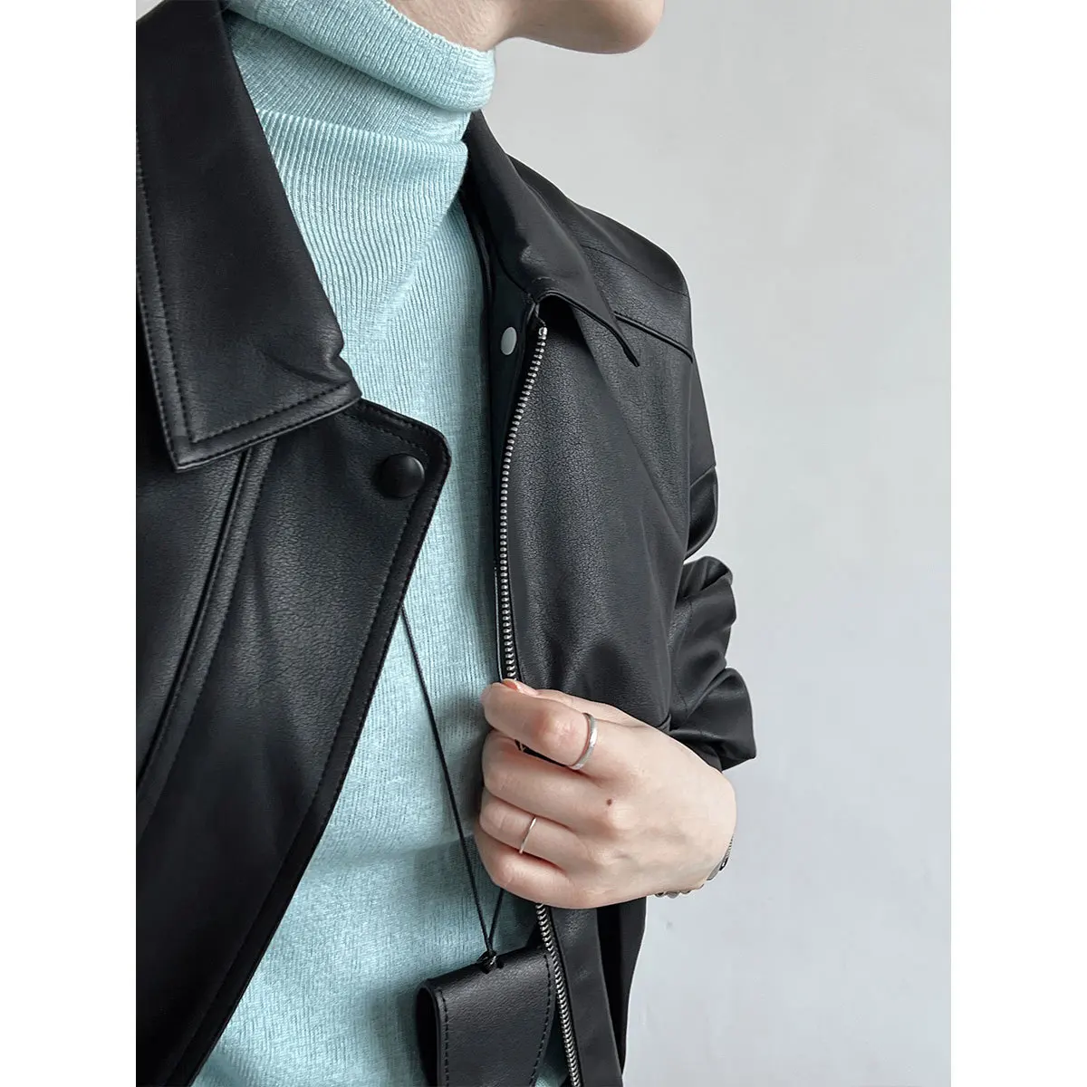 Leather Jacket Women's 2025 Autumn New Loose Short Pu Locomotive Leather Jacket Top