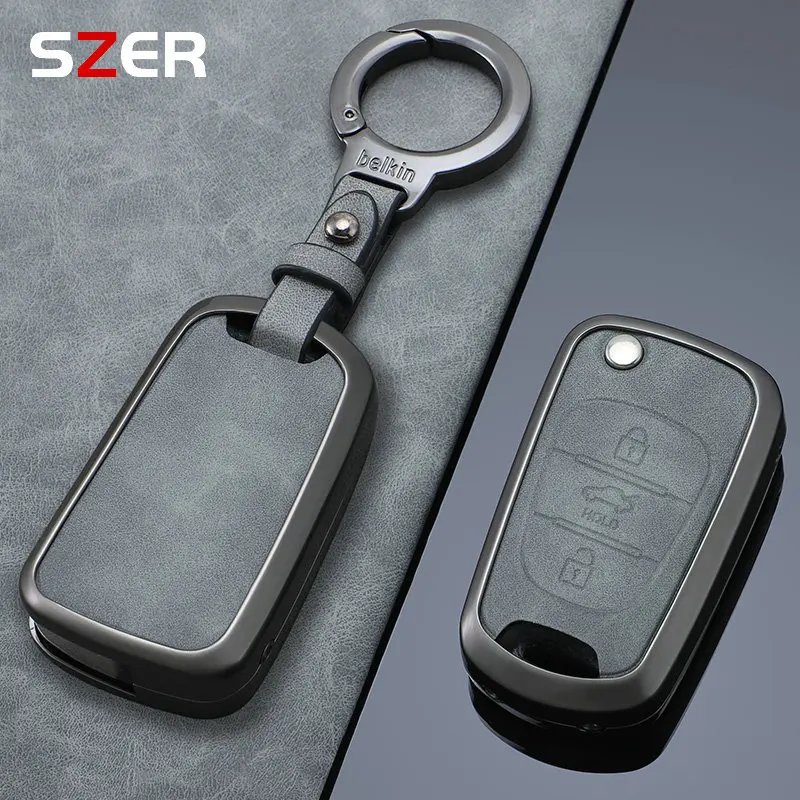 For Hyundai i20 i30 ix20 ix25 ix35 Elantra Accent Alloy Key Case Cover For KIA Sportage Rio 3 Soul Optima Ceed Pro K5 K2 Pride