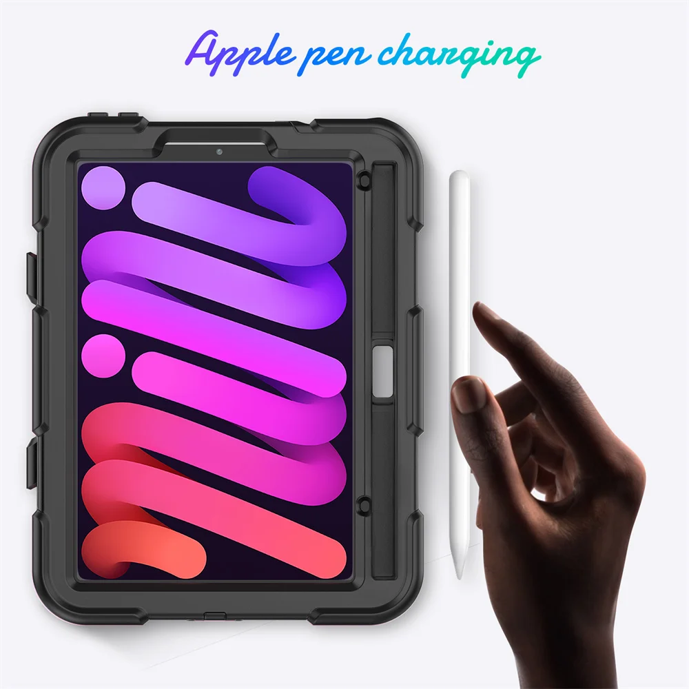غطاء حماية متعدد الطبقات لجهاز Ipad 1 2 3 4 5 6 8 9 Mini 1 2 3 4 5 6 Air 1 2 4 5 Pro 11 2018 2020 2021 2022 حافظة ipad مع حامل