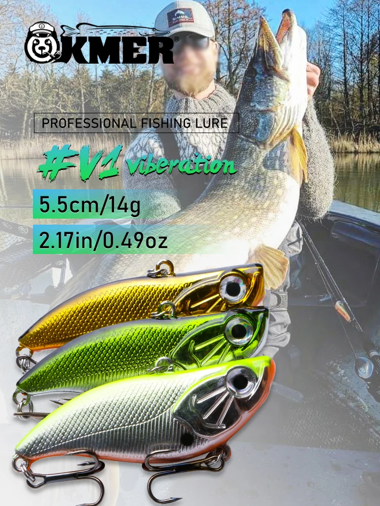 KMER-Cebo balanceador VIB de invierno, anzuelos Wobbler para Lucio, Walleye, accesorios para equipos de lubina, 5,5 cm, 14g