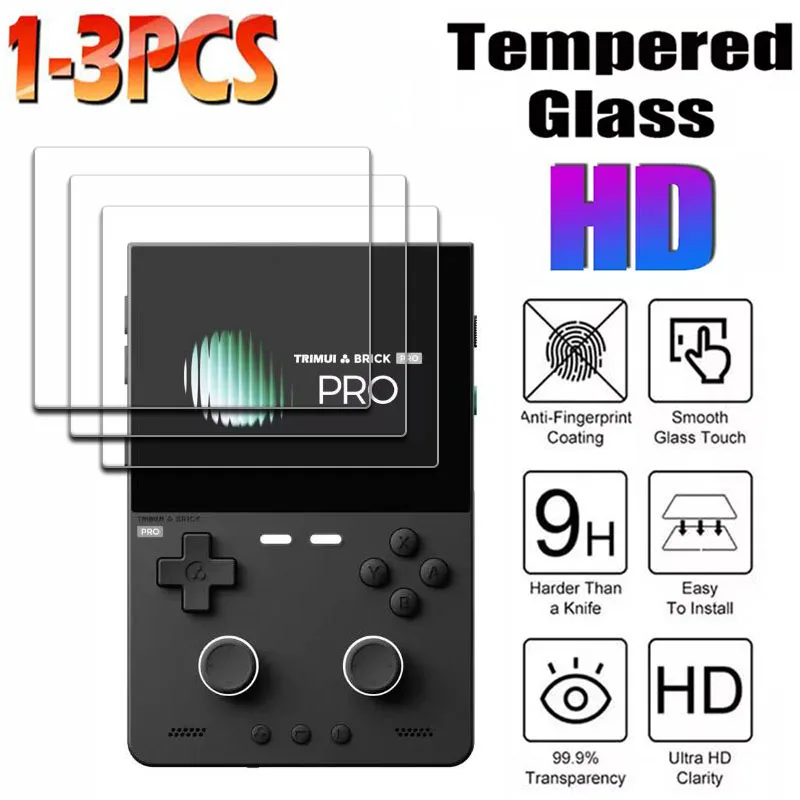 1/3PCS 9H HD Tempered Glass For TRIMUI Brick PRO ON TRIMUIBrickPRO TRIMUIBrick Hammer BrickPRO Screen Protector Cover Film