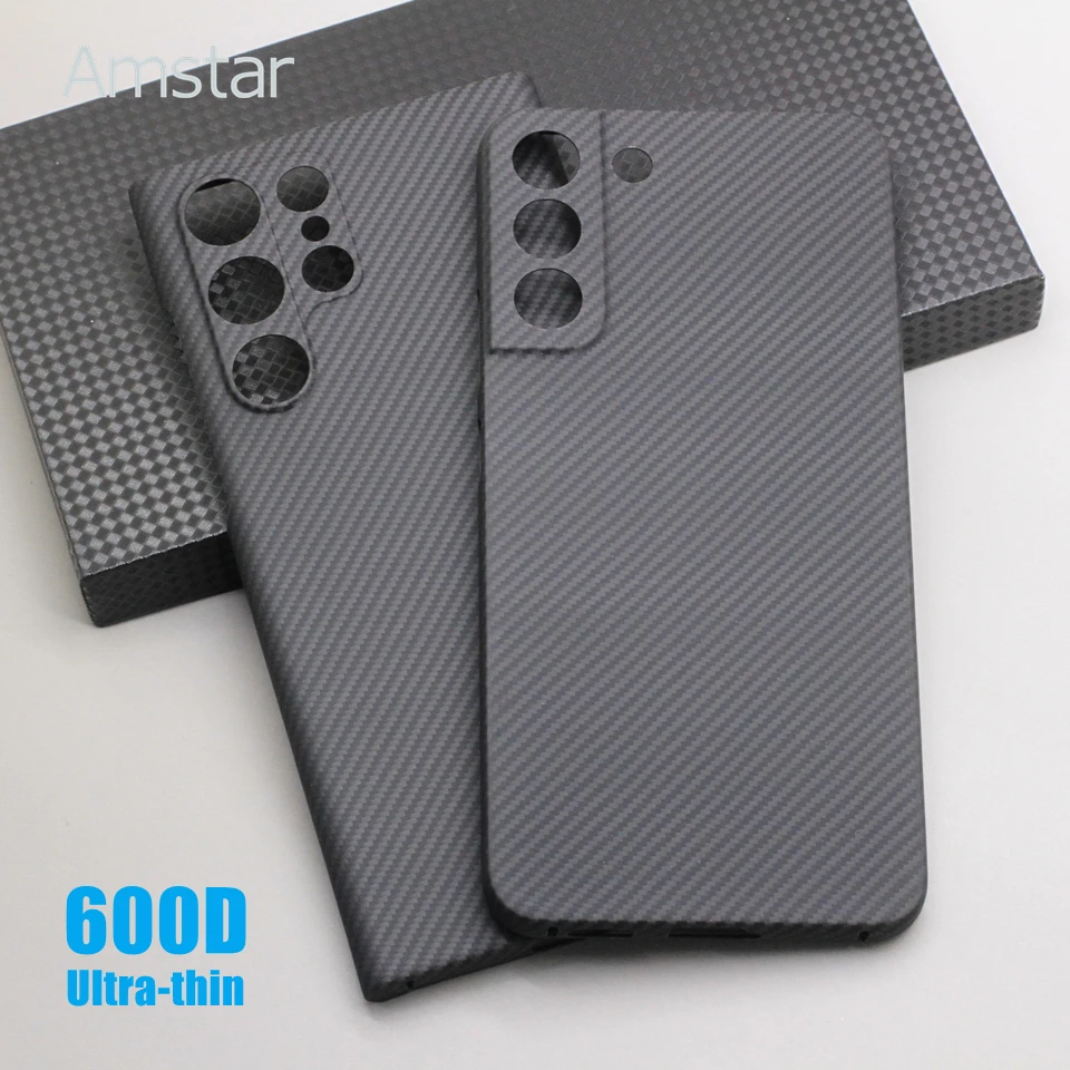 Amstar 600D Ultra-thin Carbon Fiber Protection Case for Samsung Galaxy S22 Ultra S22 Plus Cases Premium Aramid Fiber Hard Cover