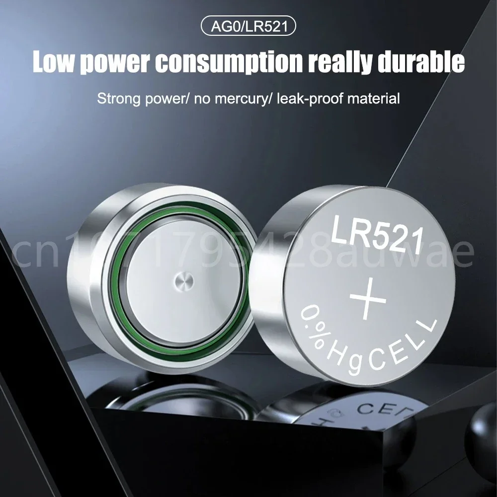 50-200PCS 1.55V AG0 Battery LR69 LR521 379A SR521SW D379 V379 SR63 Alkaline Batteries Button Cell Coin Battery for Watch Toy Car