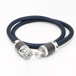 Preffair G5 SPX28 Silver Plated OFC hifi power cable Carbon fiber Rhodium plated AC EU AU US power plug Power cord Power line CD