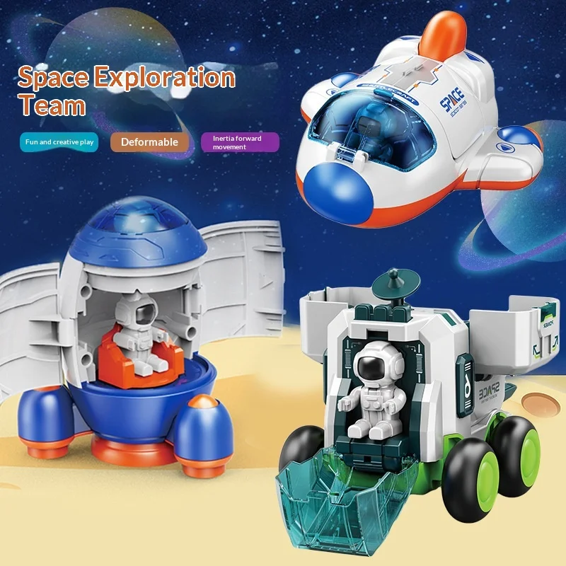 

Inertia Deformable Toy Car Astronaut Interstellar Spaceship Rocket Spacecraft Trendy Boys' Toys