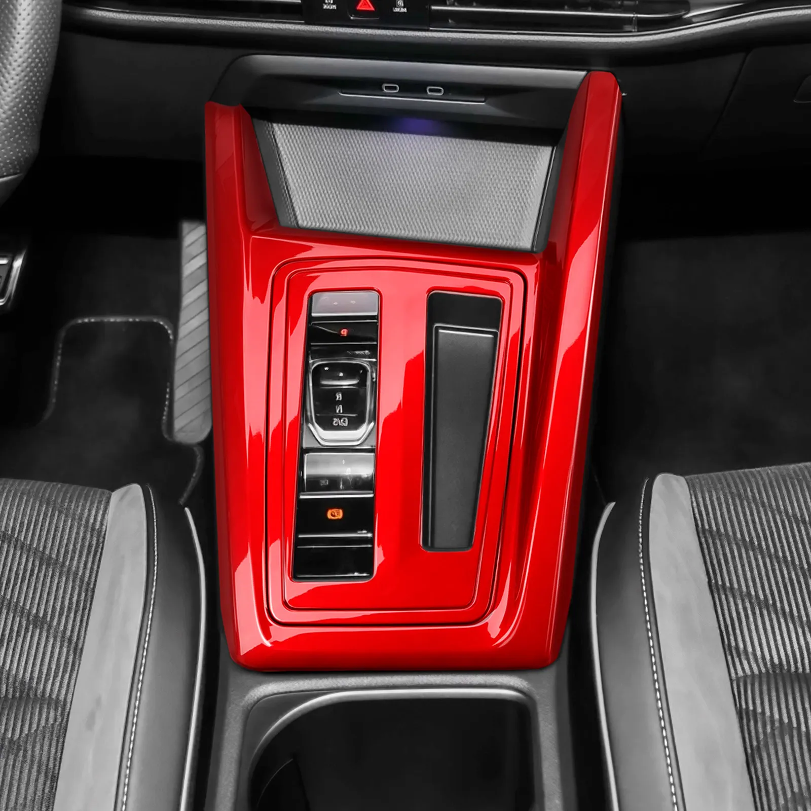 ABS Carbon Fiber Center Console Trim Panel Cover for VW Golf 8 MK8 GTE GTD R-Line LHD Interior Dashboard Gear Shift Decoration view 4