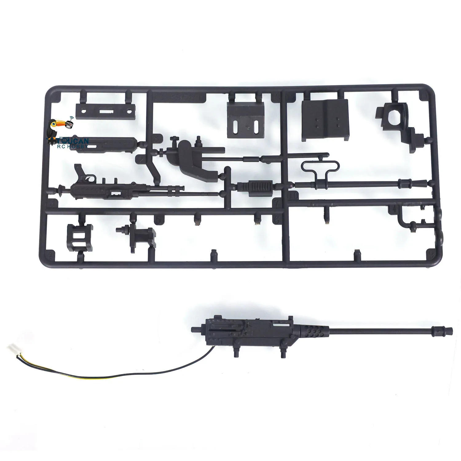 Heng Long RC Plastic Machine Gun with LED Light Spare for 1/16 3958 Merkava Tank IDF MK IV Toucan RC Hobby Toy Model TH22762