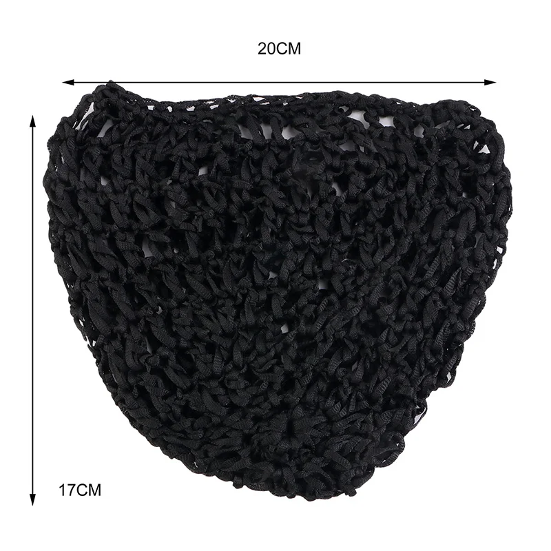 New Women's Mesh Hair Net Black Wig Caps handmade Crochet Cap female Adjustable Strap Hair Net for Sleeping Turban Hat Chemo Hat