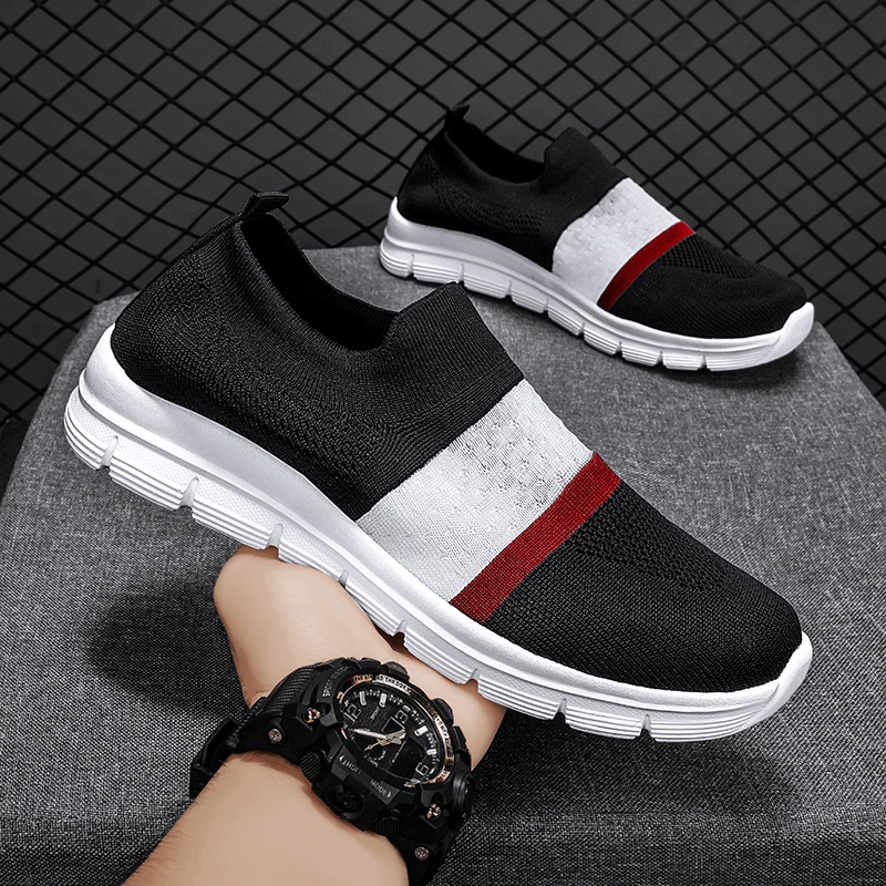 

Cheap Mens Sneakers Lightweight Outdoor Sports Tennis Shoes for Men Mesh Slip on Shoes Casual Trainers Male Footwear Zapatillas