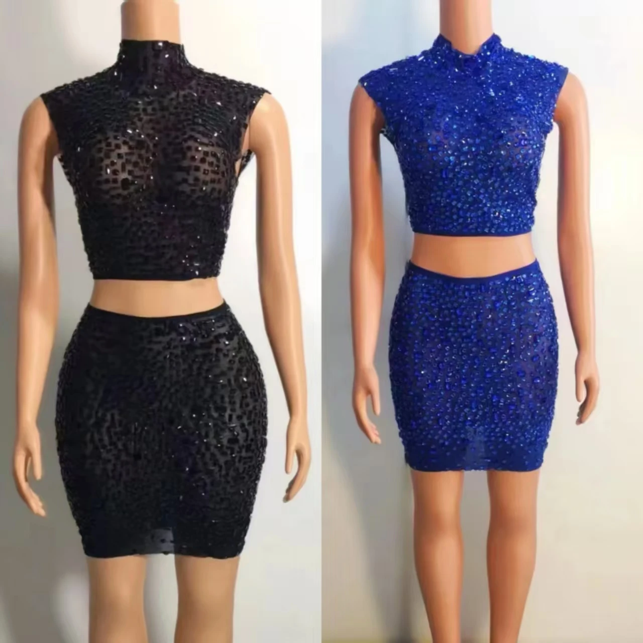 

White Shell Split Short Skirt for Women Slim Fit Hostess Dinner Party Nightclub Bar Female Singer DJ Performance Costume Stage