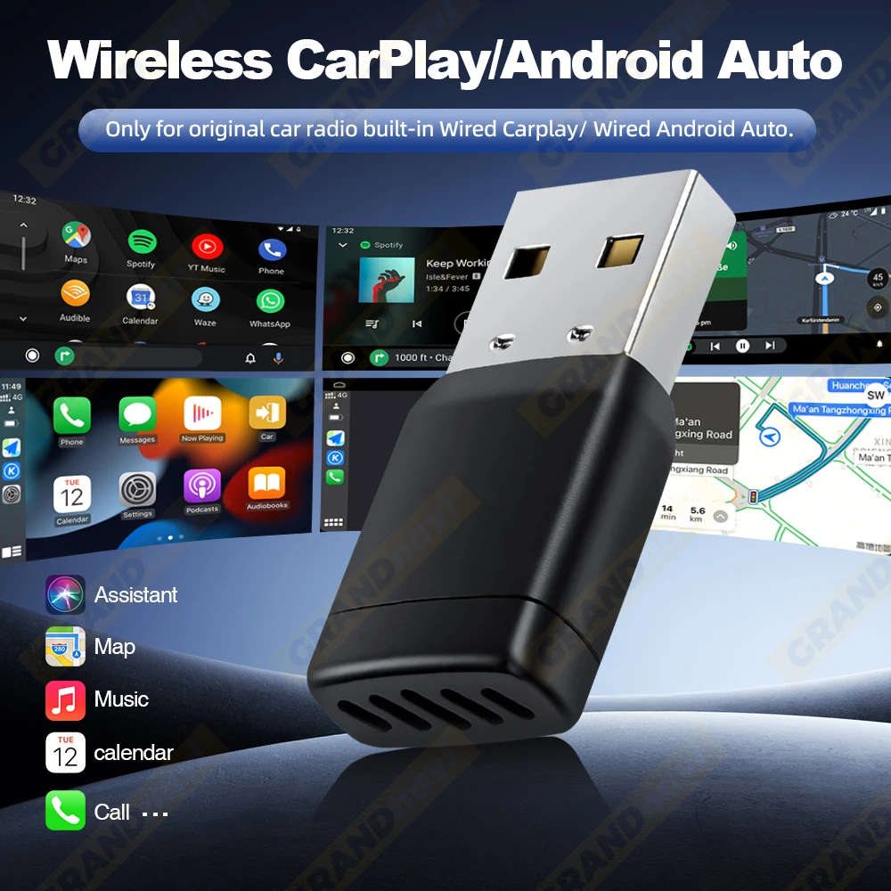 2 في 1 محول تلقائي صغير جديد CarPlay أندرويد سلكي إلى صندوق Ai للسيارة اللاسلكية لأودي تويوتا VW بيجو MG فورد USB دونغل