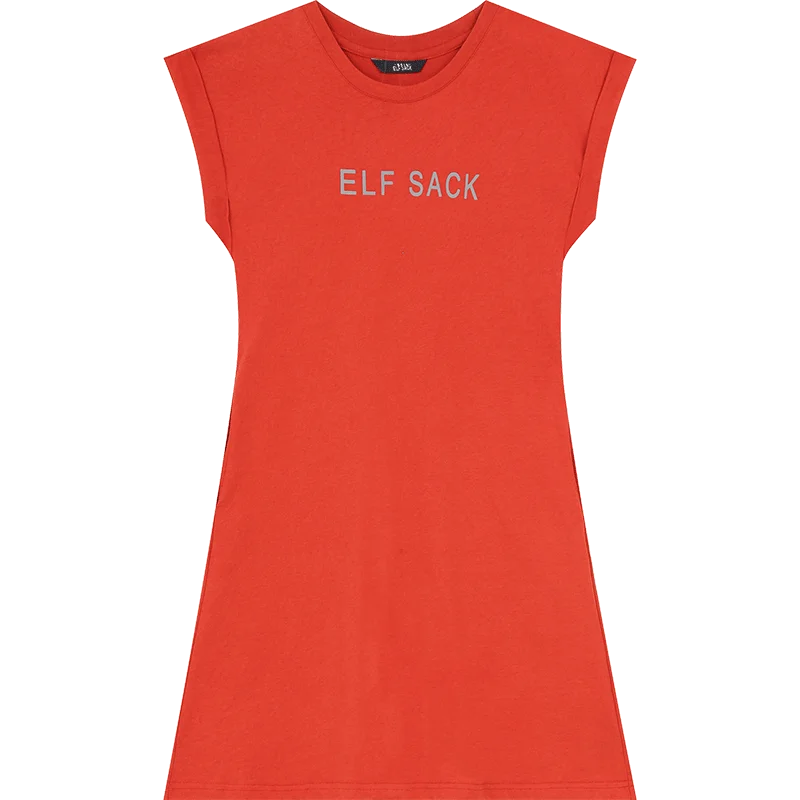 Elfsack 2024 Sommer neue Brief gedruckt T-Shirt Kleid Damen schlanken Freizeit rock