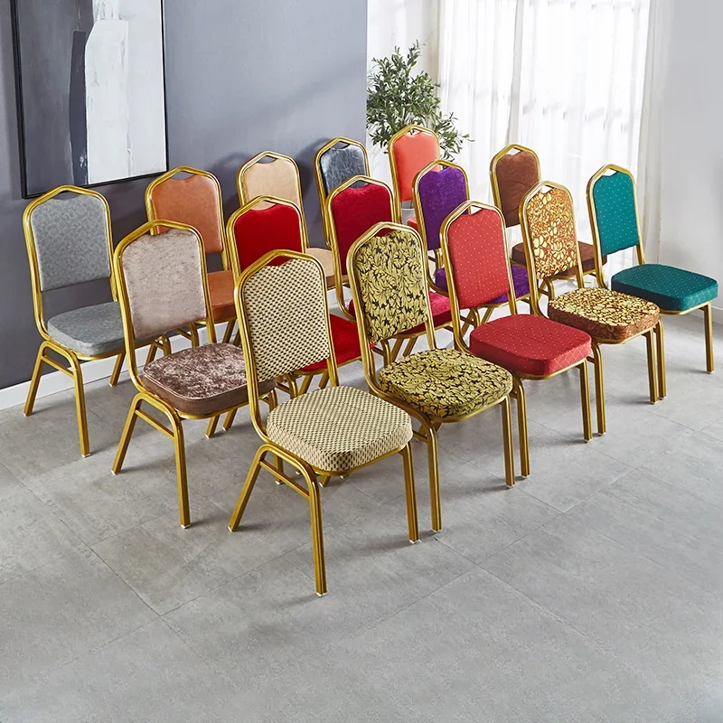 10pcs Wholesale Nordic Modern Hotel Chair Metal Wedding Elegant Banquet Hotel Chair Lounge Sillas De Comedor Hotel Supplie