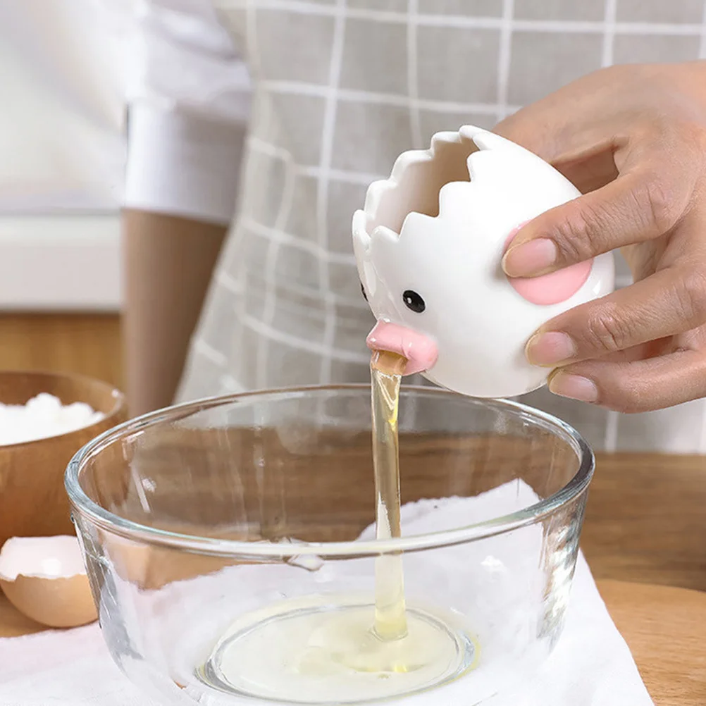 

1Pcs Egg Yolk Separator Adorable Ceramic Tool Easy to Use for Kitchen Baking Gift Practical Egg Filtration Accessory