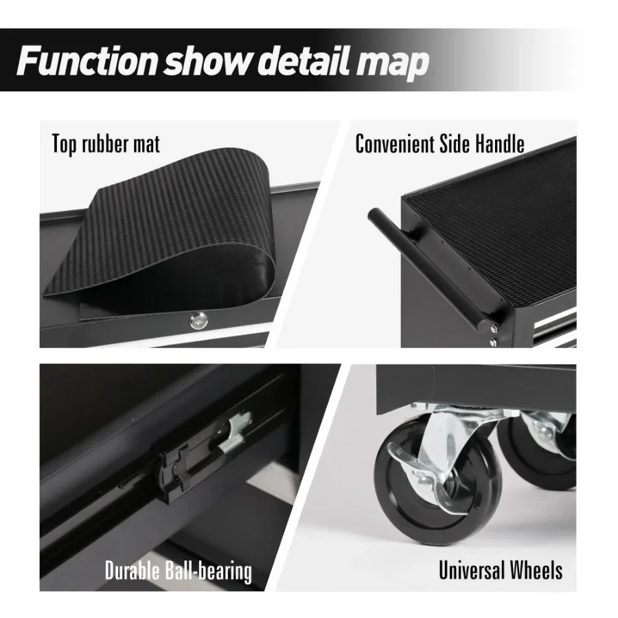 Ящик для инструментов на колесиках с 7 ящиками и колесиками Многофункциональная тележка для инструментов Механический шкаф для хранения для гаража Wareho