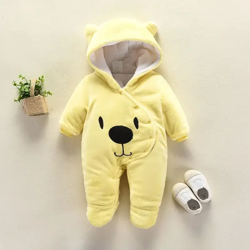 New Baby Cartoon Romper Baby Winter Clothes hooded Infant jacket Girl Boy Warm coat Kids Baby Outfits Clothes Baby Costume