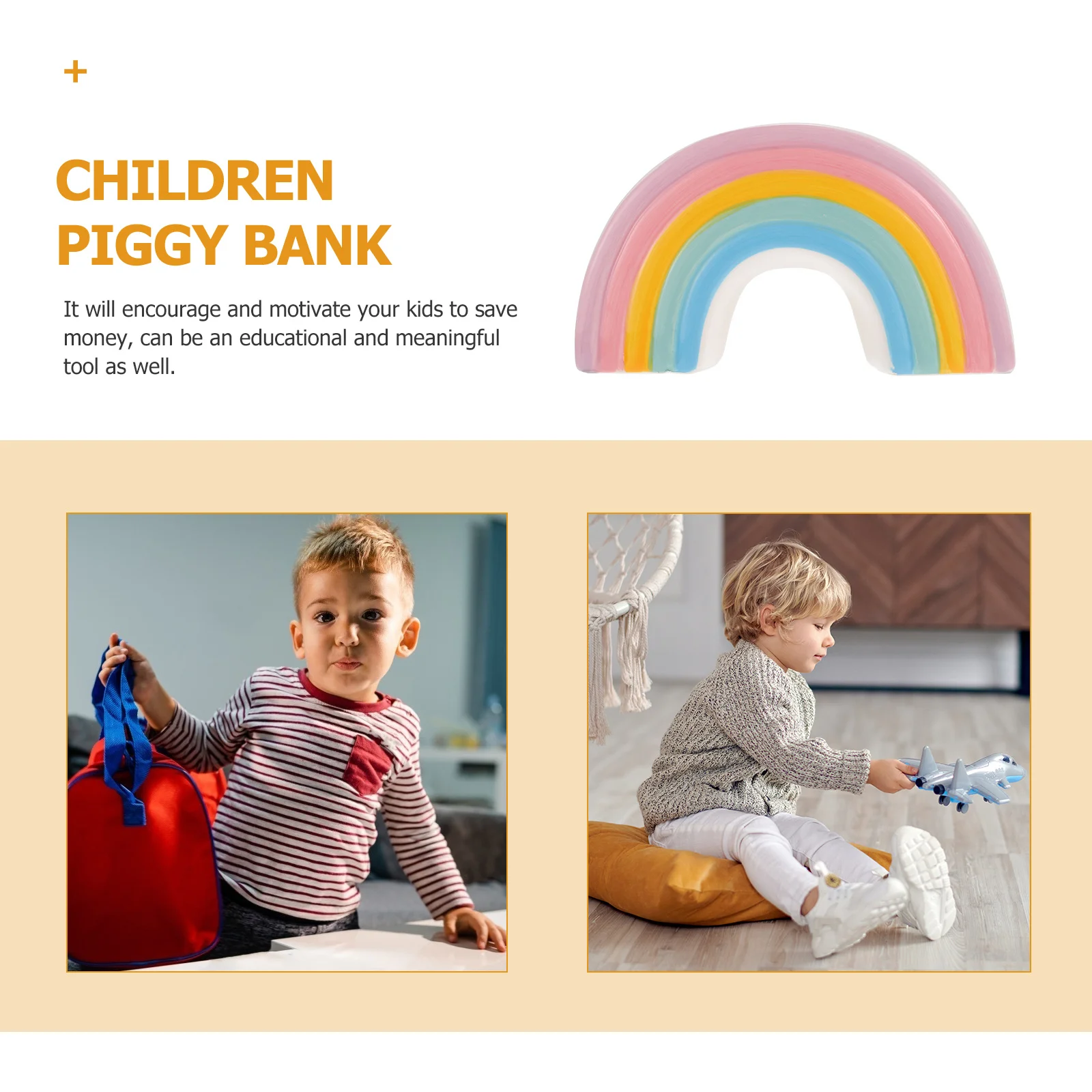 Creatieve Regenboog Spaarpot Keramische Geld Opbergdoos voor Kinderen Desktop Decoratie Schattige Kinderen Spaarpot Muntcontainer