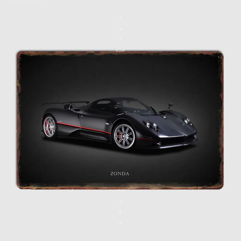 Classics Car This awesome supercar is the Zonda C12 Metal Plaque Poster Club Home Bedroom Bar Tin Sign Room Decor Wall Decor