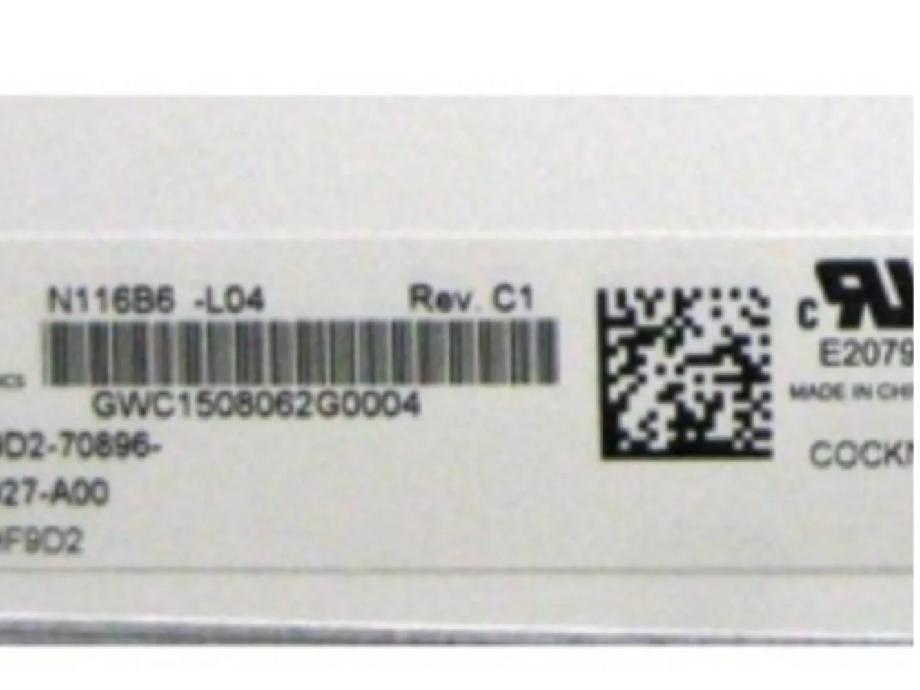 N116B6-L04 Lcd Disp…