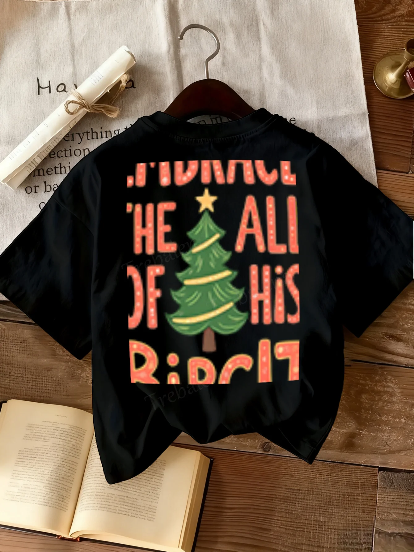 

Women T-shirt Christmas Tree T-Shirt for Women, Festive Holiday Style