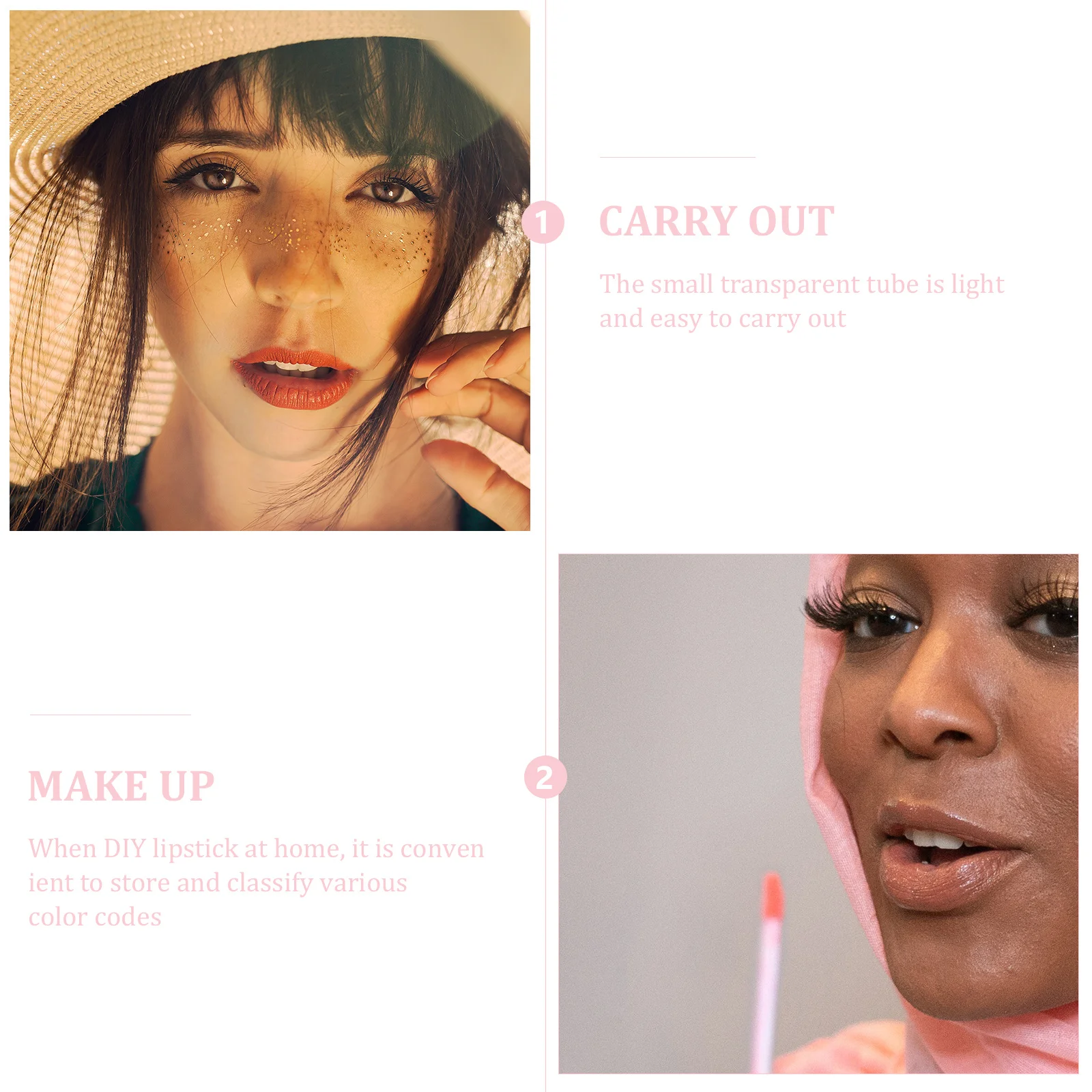 

4Pcs 8Ml Empty Lip Gloss Bottles Leakproof Portable Tubes for Liquid Lipstick Lip Oil Storage Travel Essential Kit