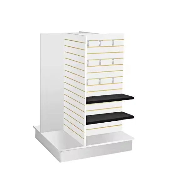 Rak Display Slatwall Unit Kayu Custom untuk Toko Pakaian