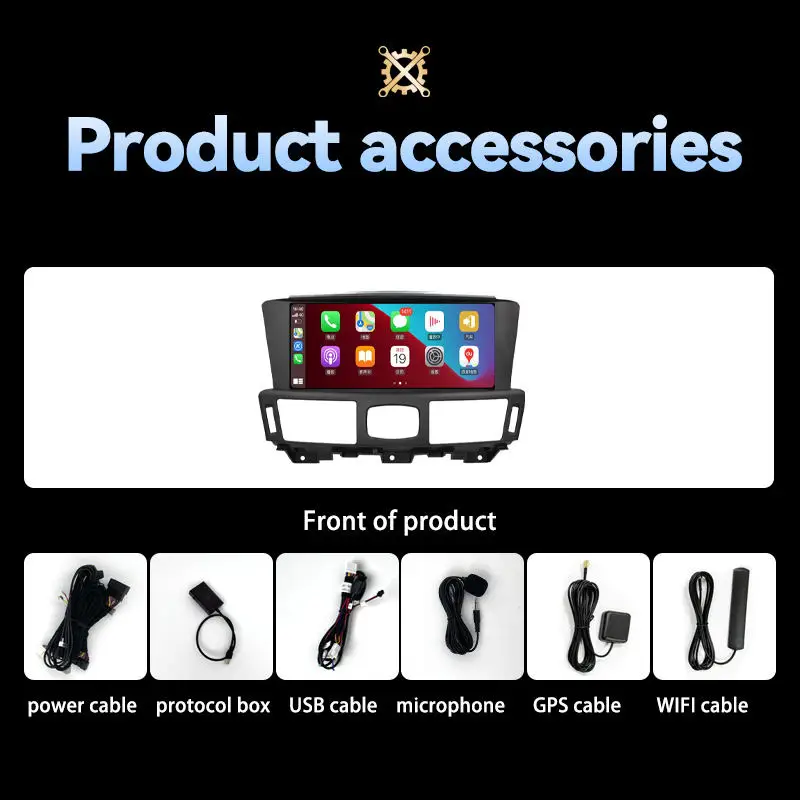 

10,25-дюймовый 8-ядерный автомобильный DVD-плеер с Android 13, мультимедиа и GPS-навигацией для Infiniti M25 2011-2013