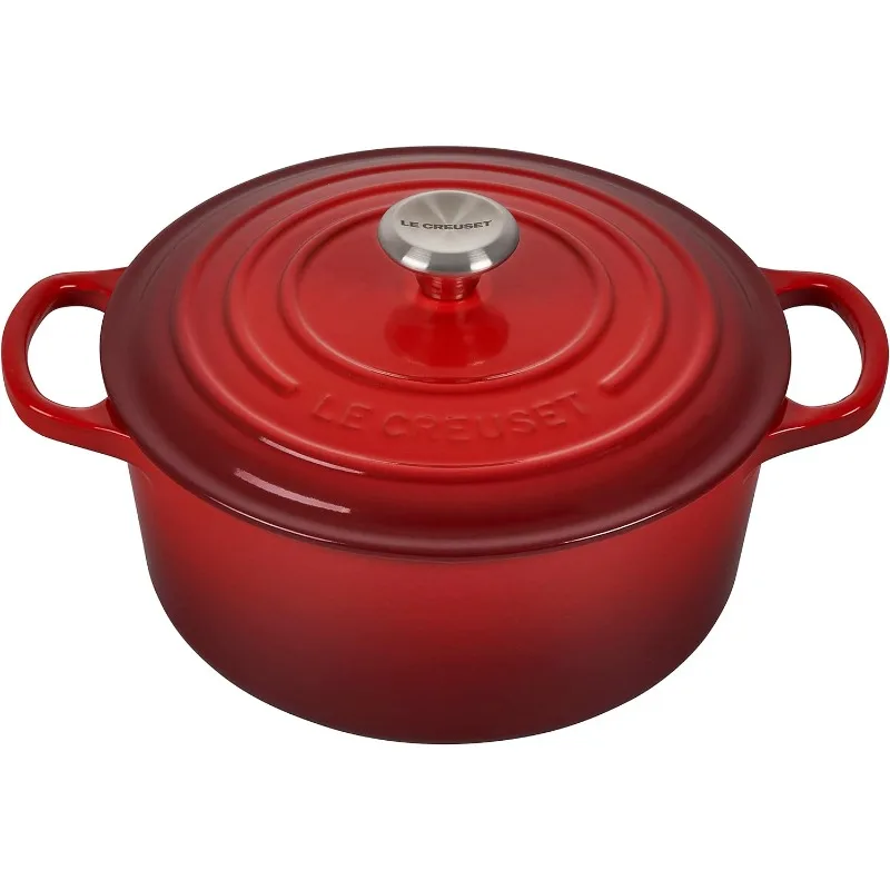 

Enameled Cast Iron Signature Round Dutch Oven, 3.5 qt. , Cerise