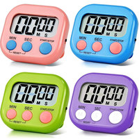 Led Counter Display Alarm Clock Manual Electronic Countdown Sports Magnetic Digital Timer Kitchen Cooking Shower Study Stopwatch