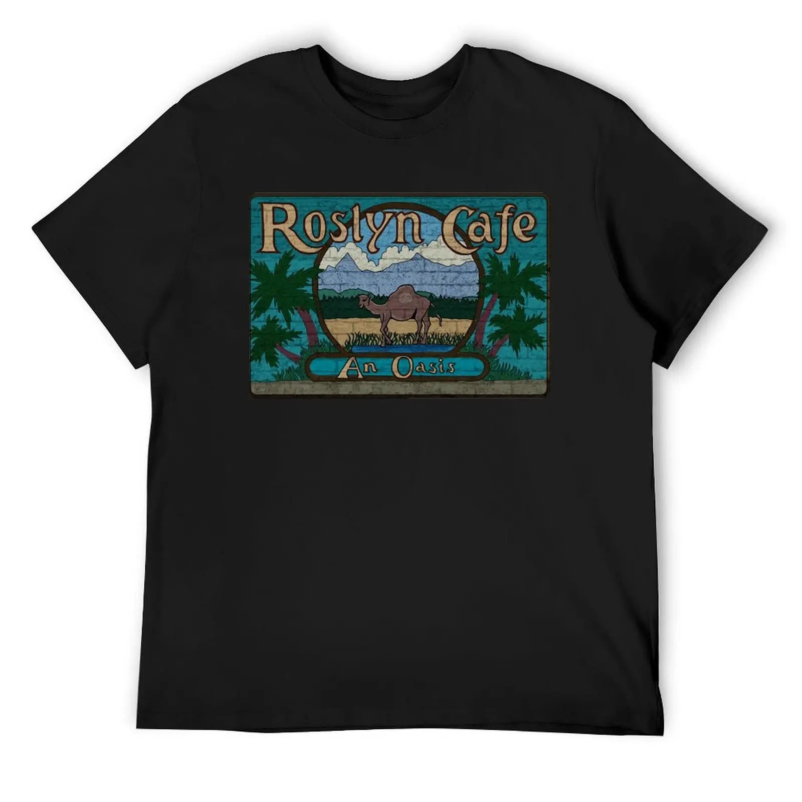 

Rosyln Cafe - An OasisInspired by Northern Exposure T-Shirt heavyweights Anime t-shirt mens graphic t-shirts