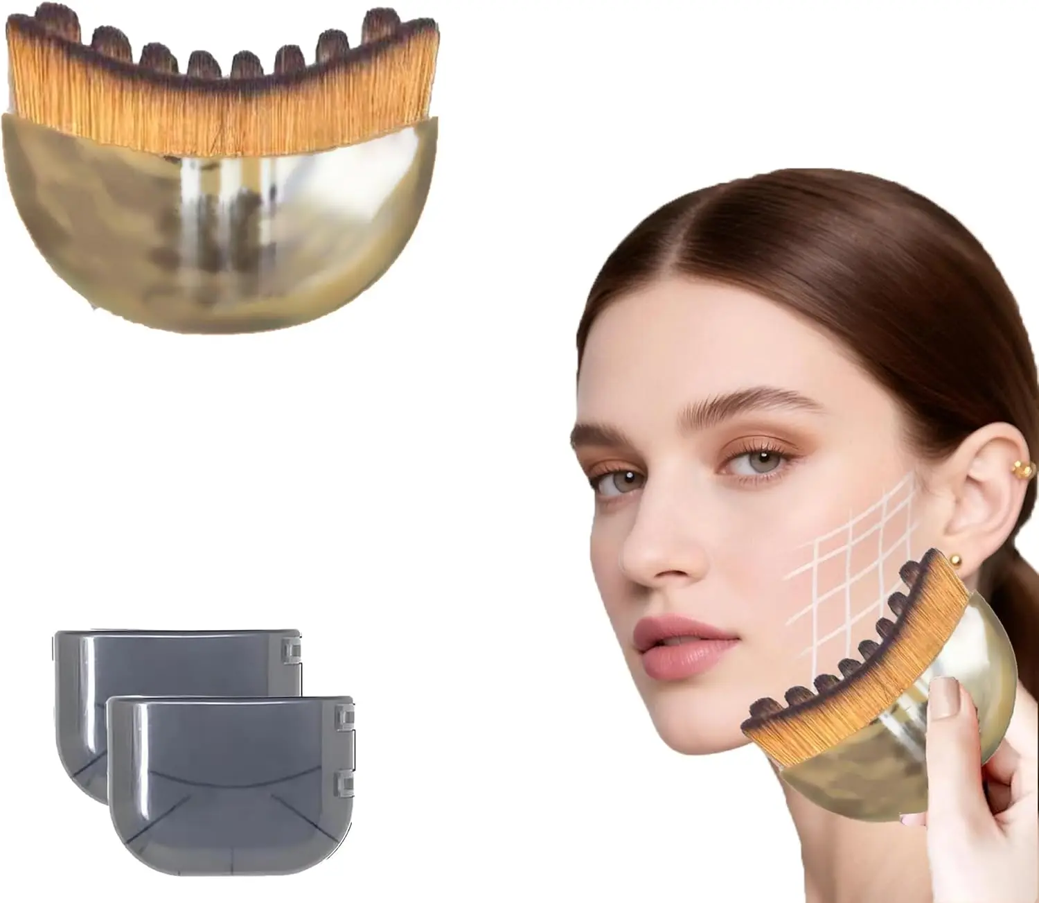 Brosse pour le visage, Contour lymphatique, brossage à sec, masseur de Drainage lymphatique pour le visage, menton, ligne de mâchoire, outil de sculpture de beauté