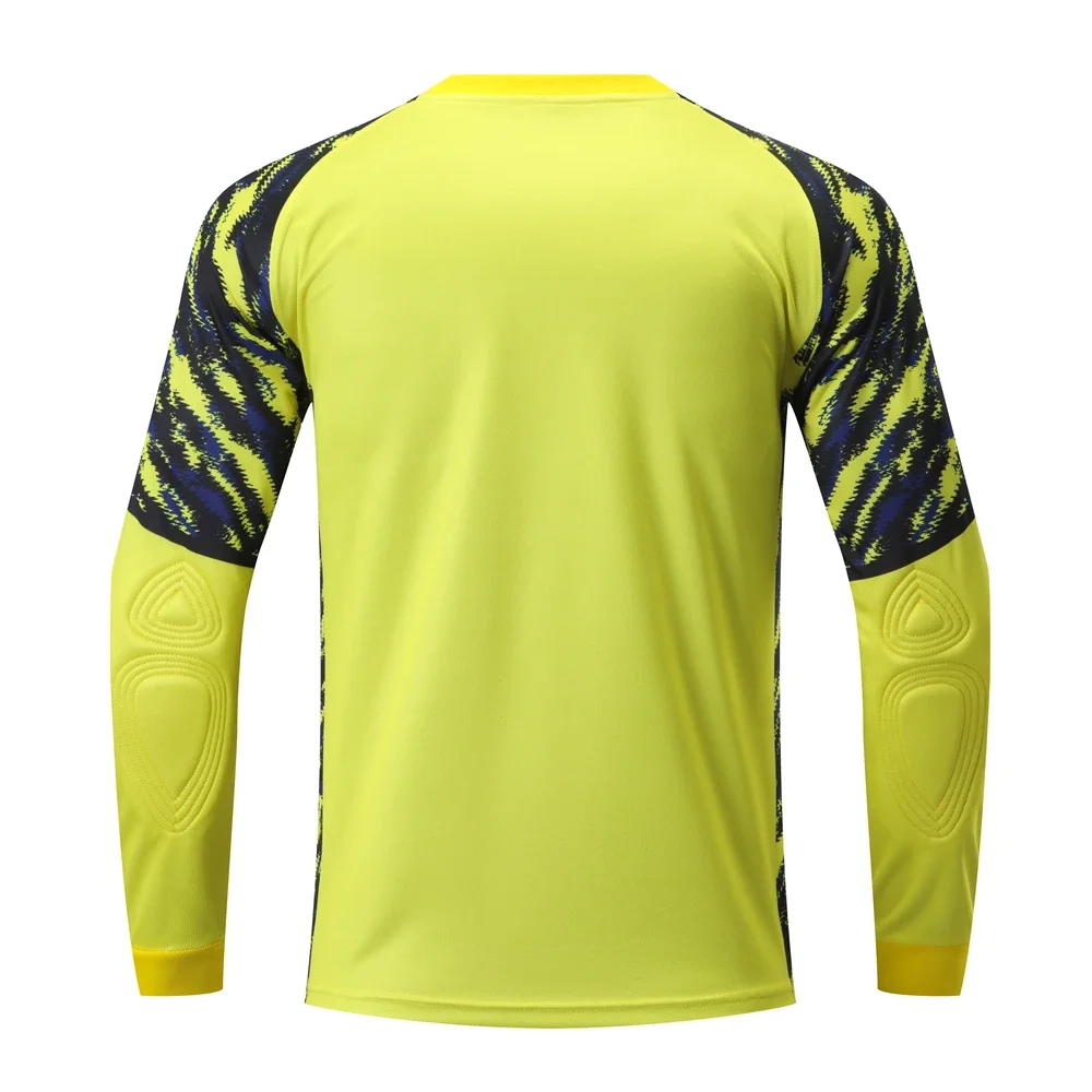 Kids Men Soccer Goalkeeper Jerseys Tops Survetement Football Goalie Keeper Jersey Rugby Shirts Sport Kit Elbow Protector Custom