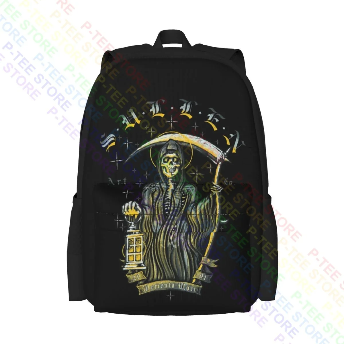 Sullen Momento Mori Mike Strachan Tattoo Artist Grim Reaper Punk Large Capacity Backpack Print Clothes Backpacks