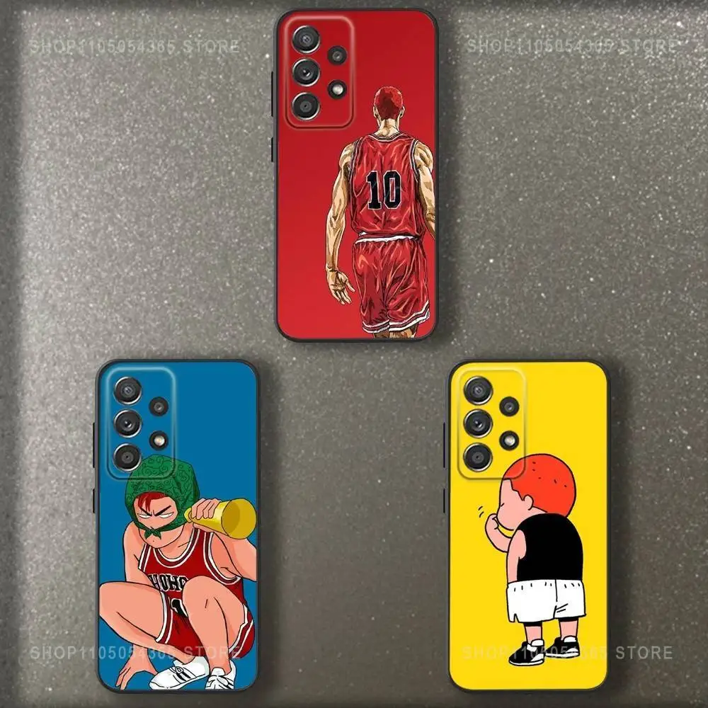 

Anime S-Sakuragis Hanamichis Phone Case For Samsung S 25,24,23,22,30,21,10,9,Ultra,Plus,Lite,FE,4,5 G Soft Black Case