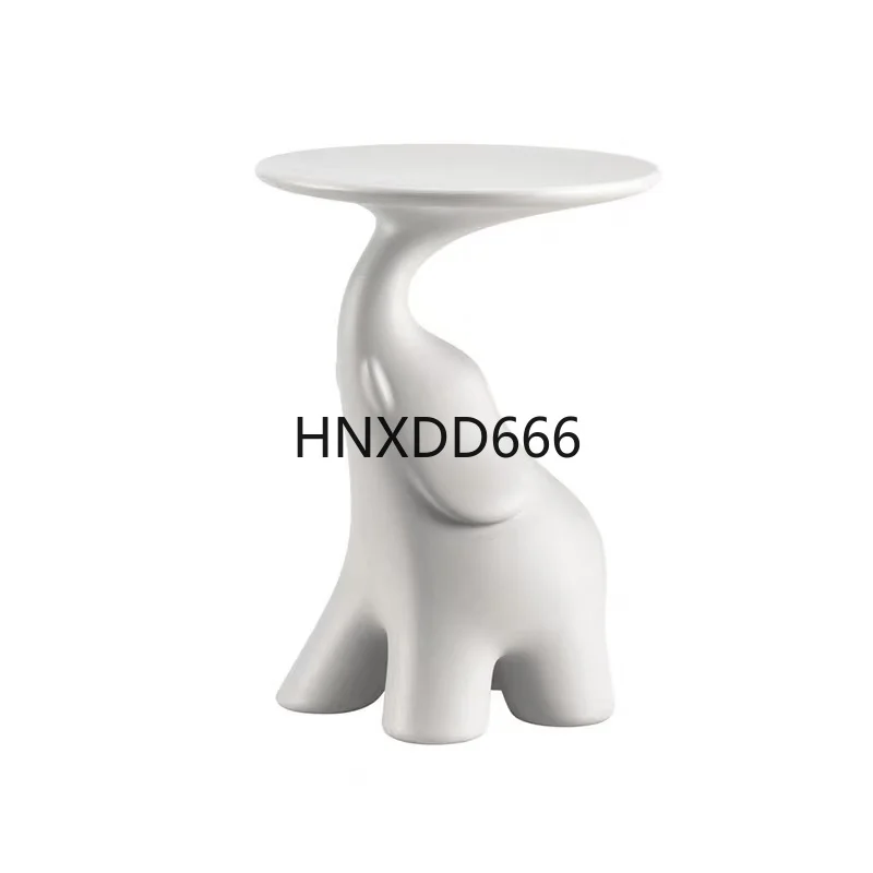 

Art style fiberglass coffee table light luxury creative baby elephant cartoon cute side table