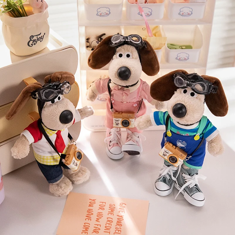 1pcs Original Wallace และ Gromit ของเล่นตุ๊กตา Kawaii การ์ตูนลูกสุนัขตุ๊กตาตุ๊กตาอะนิเมะน่ารักสวมใส่เสื้อผ้าลูกสุนัขจี้เด็กของขวัญ