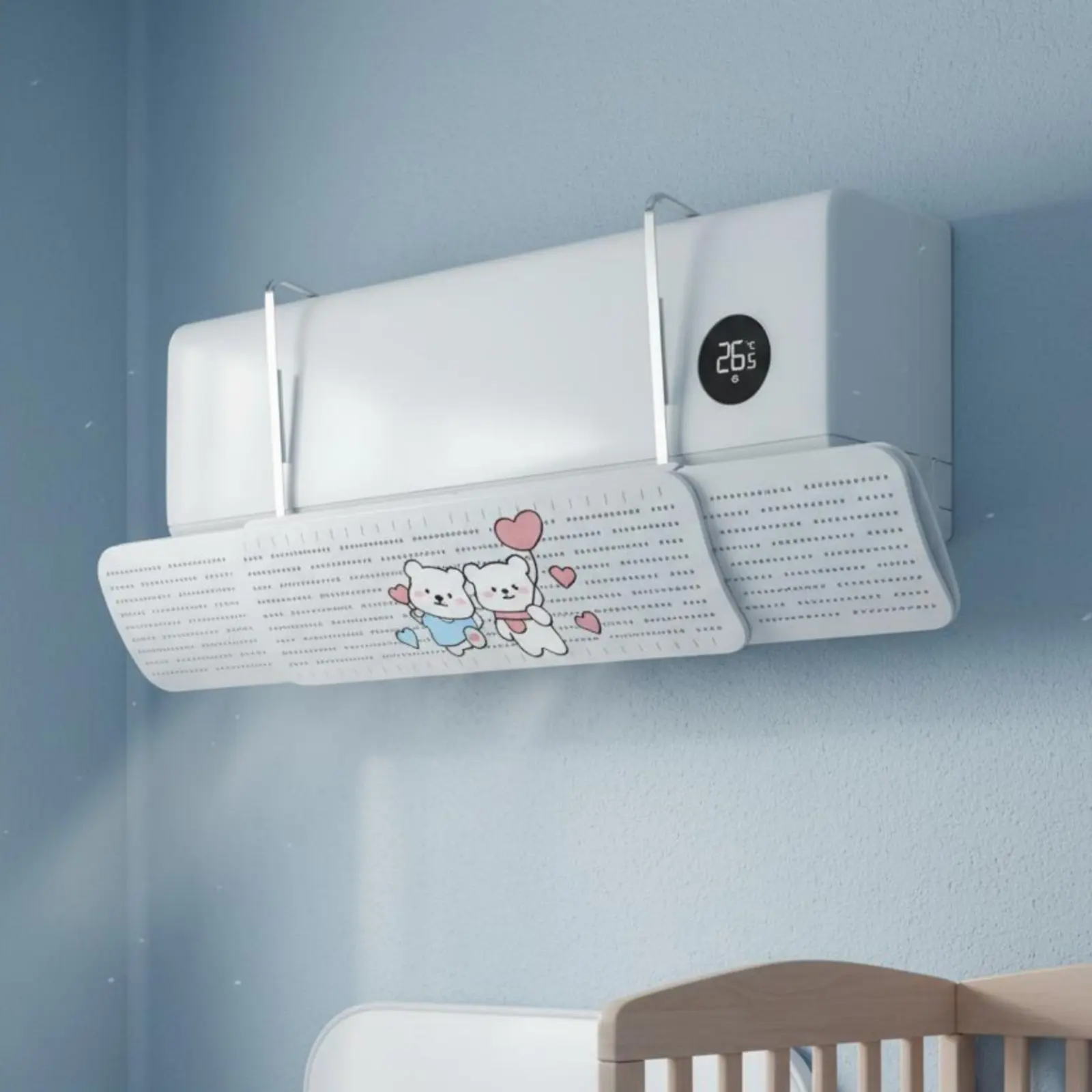 Retractable Cooling Unit Vent Cover Installation-No-Cost Wall Cooling Unit Wind Deflector Adjustable Air Deflector for Bedroom