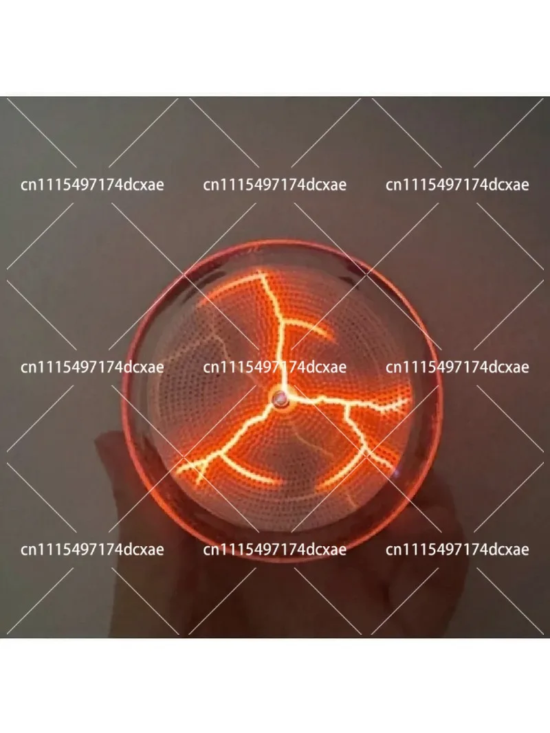2.5 Inch Plasma Lightning Disk Sound Activated Ion Lamp Battery Powered Glow Decor for Night