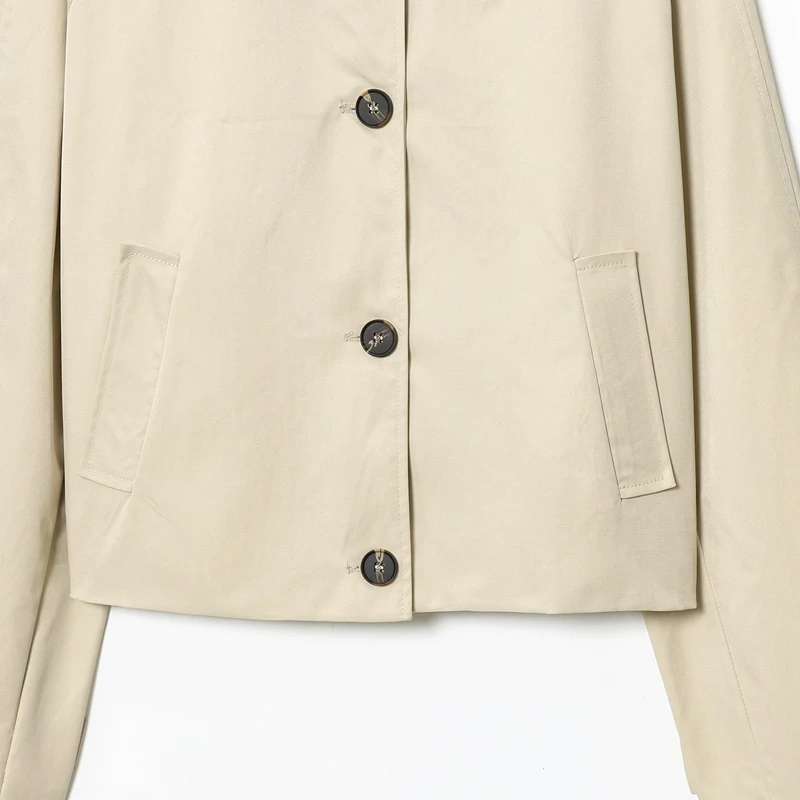 المرأة خندق معطف المرأة سترة واقية 2025 الخريف سترة القمم للإناث المرأة معطف قصير كم طويل معاطف نسائية أنيقة