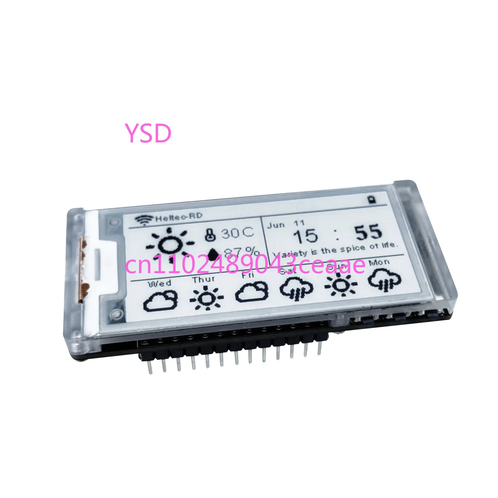 

2.13 inch black and white Eink esp32S3r8 chip sx1262 Bluetooth WiFi electronic ink screen