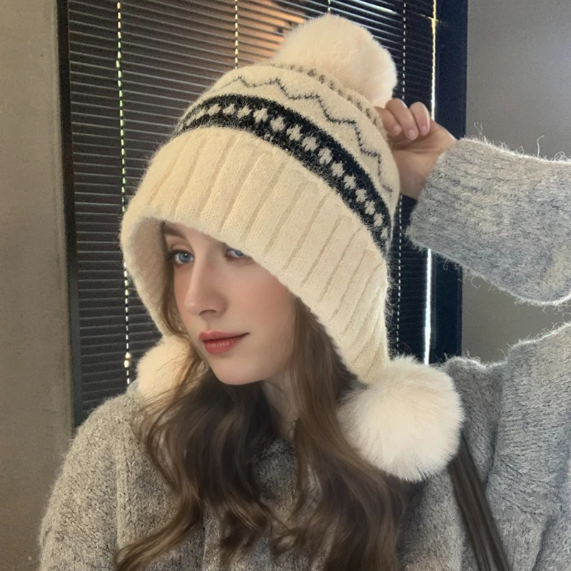 

Женские зимние толстые вязаные шапки, шапки высокого качества, вязаные теплые уличные зимние шапки для женщин и женщин