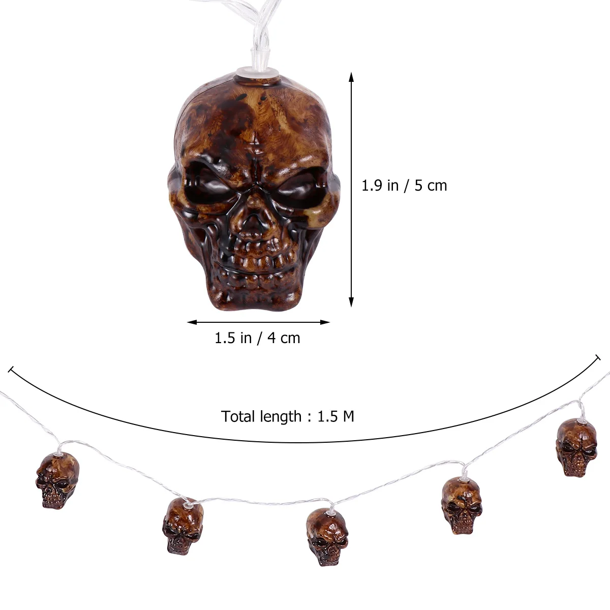 

Skull String Lamp Outdoor Halloween Light Decoration Party Garden Illumination Warm Atmosphere Ceiling Wall Floor Decor 2023
