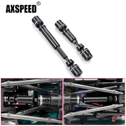 AXSPEED 2 szt. Stalowy wał napędowy przekładni 40-50mm/55-75mm dla TRX-4M Bronco obrońca 1/18 zdalnie sterowany samochód gąsienicowy części modelu