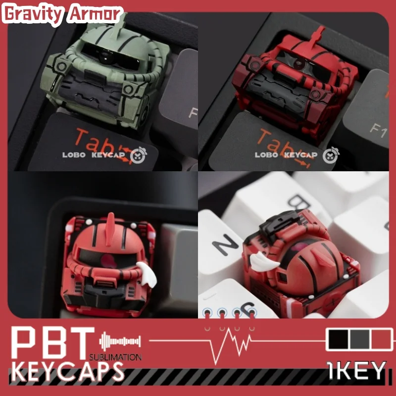 

Мобильный костюм, тематические игровые колпачки, 1 шт., механическая клавиатура Cherry R4, настройка, мультфильм, аниме, милая коллекция Esc, подарочные колпачки для клавиш