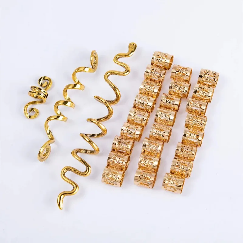 Helicoidal Snake Hair Braid Charms para Mulheres e Meninas, Vintage Hairpin, Beads Clip, Decorações de Moda, Hair Jewelry