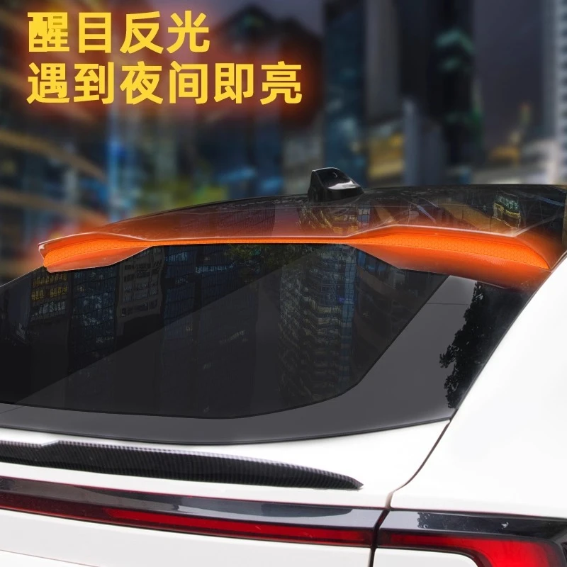 For Ford EVOS/Mondeo 2.0 Hybrid Reflective Warning Stickers - Glow-in-the-Dark Safety Decals for Rear Spoiler & Night Visibility